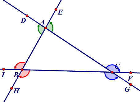 unghi exterior unui triunghi exterior angle of a triangle