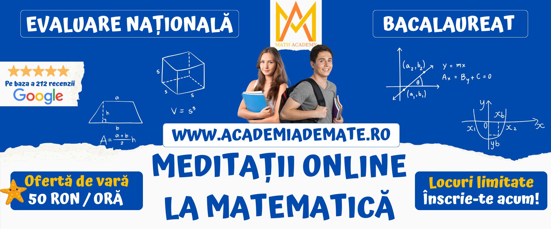 MEDITATII LA MATEMATICA ONLINE evaluare nationala bac academiademate
