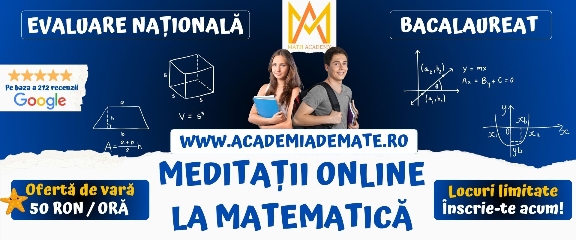 MEDITATII LA MATEMATICA ONLINE evaluare nationala bac facultate