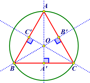 triunghi echilateral inscris in cerc equilateral triangle